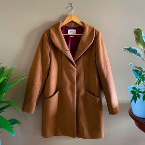 Wilfred Cocoon Coat in Cigar